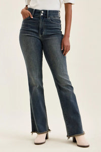 Judy Blue High Rise Daisy Double Button Bootcut Jeans 82734