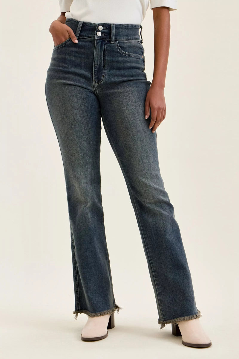 Judy Blue High Rise Daisy Double Button Bootcut Jeans 82734