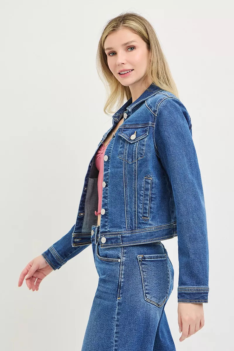 Risen Basic Fitted Denim Jacket