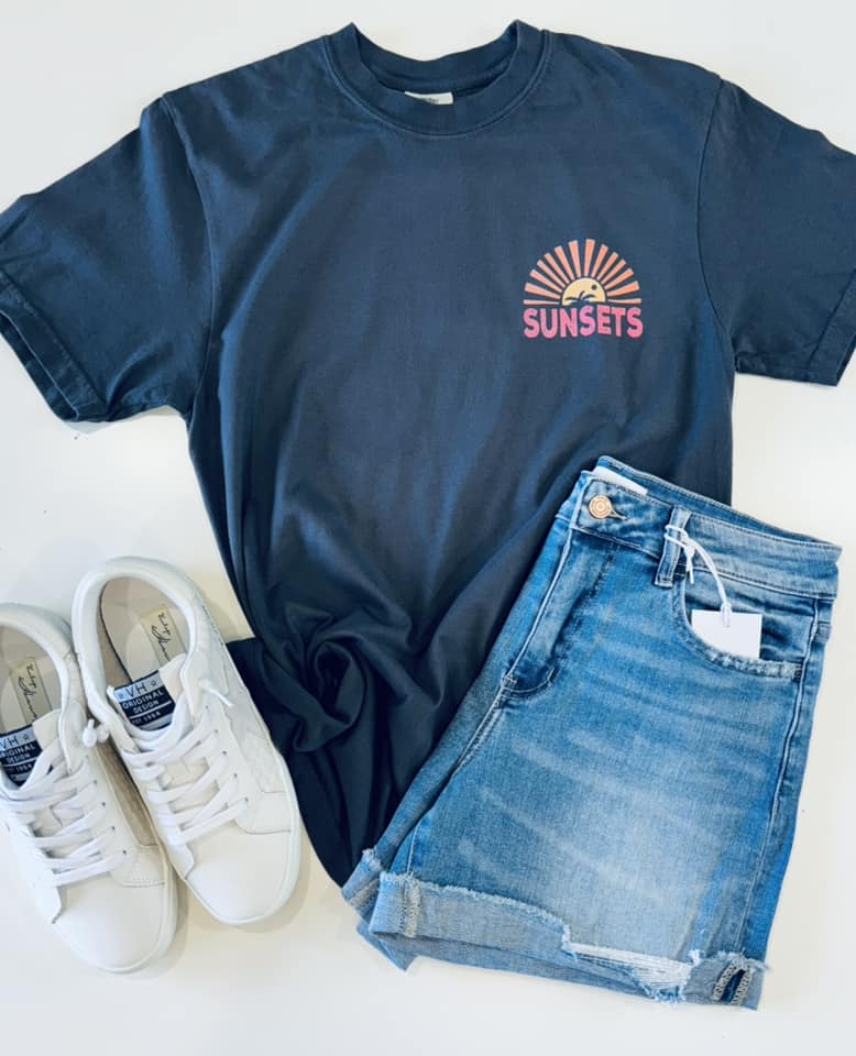 Forever Chasing Sunsets Two Sided Graphic Tee