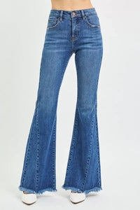 Risen Mid Rise with Side Seam Detailing Flare Jeans