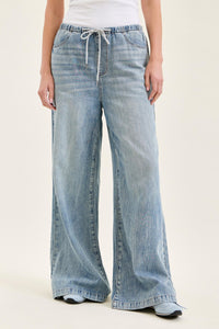 Judy Blue High Rise Palazzo Featherweight Jeans 881073