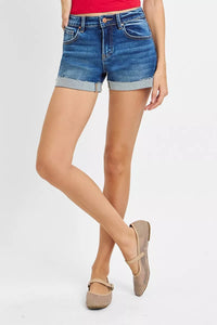 Risen Low Rise Cuffed Denim Shorts RDS6351