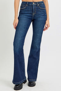 RISEN High Rise Dark Wash Flare Jeans