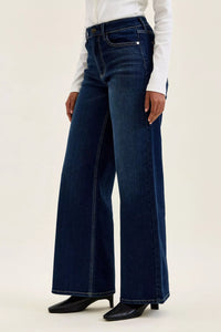 Judy Blue High Rise Lux Retro Wide Leg Dark Wash Jeans 82748