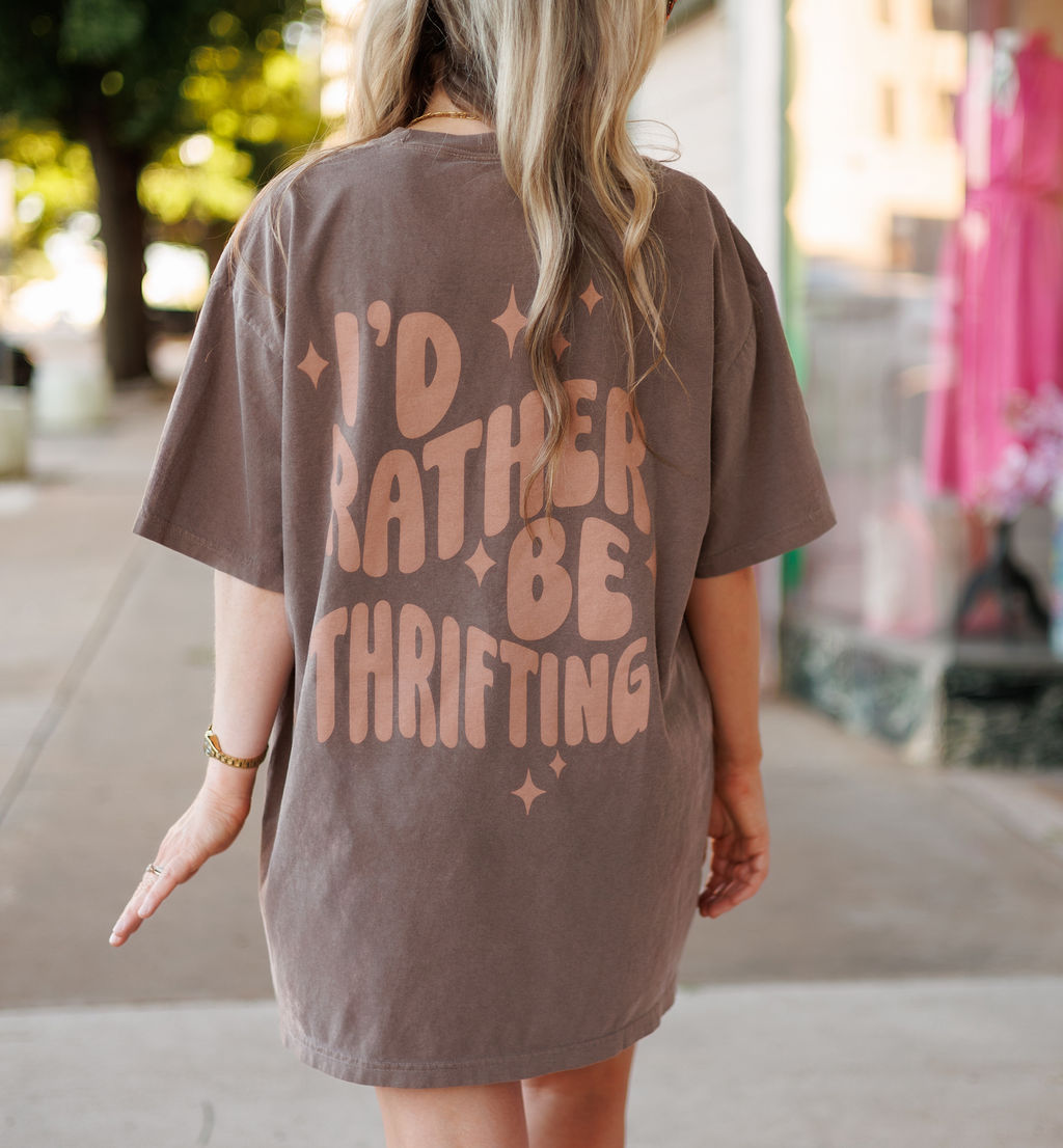 I'd Rather Be Thrifting Comfort Colors Graphic Tee