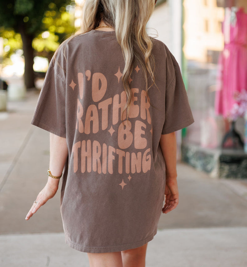 I'd Rather Be Thrifting Comfort Colors Graphic Tee