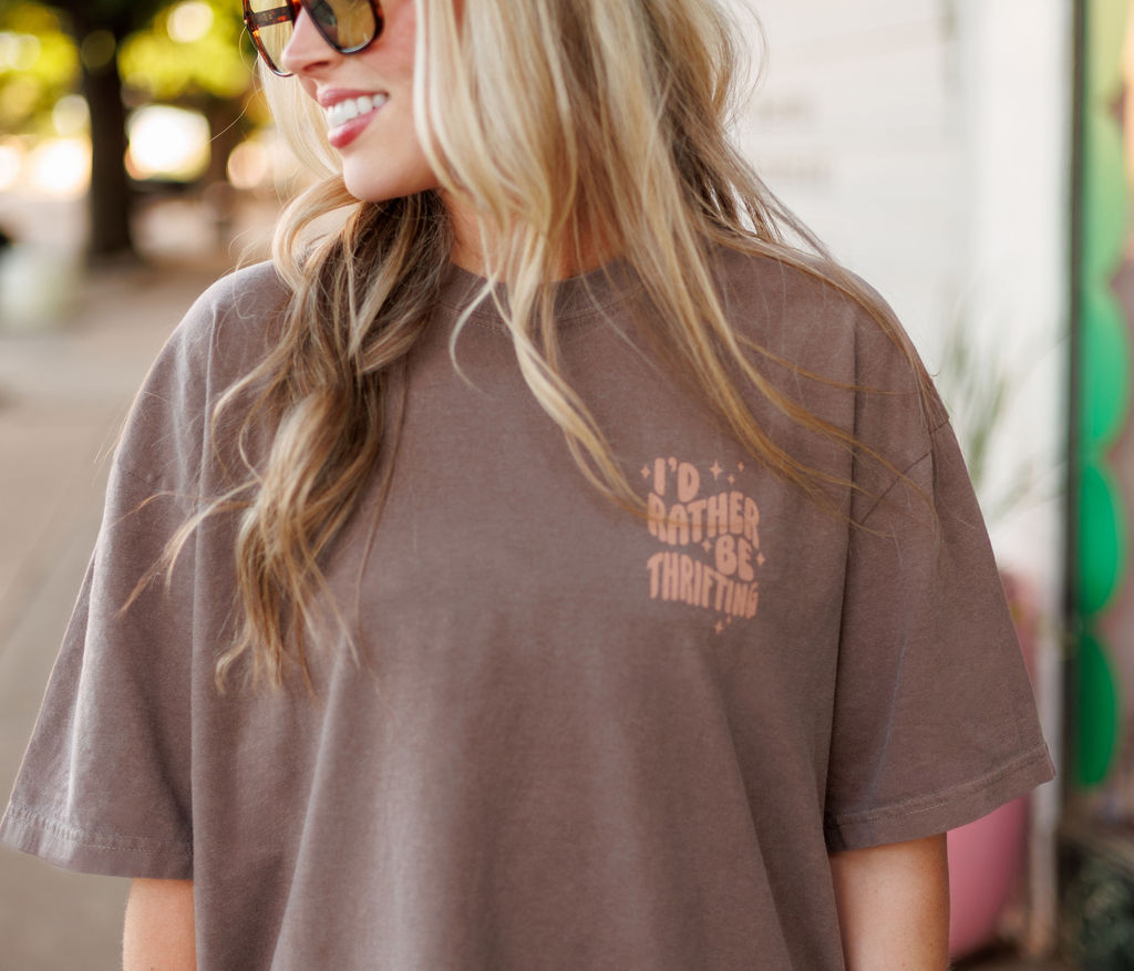 I'd Rather Be Thrifting Comfort Colors Graphic Tee