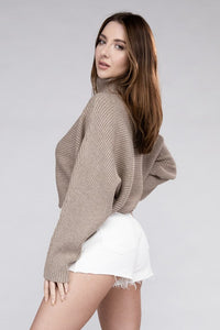 Dolman Sleeve Turtleneck Sweater