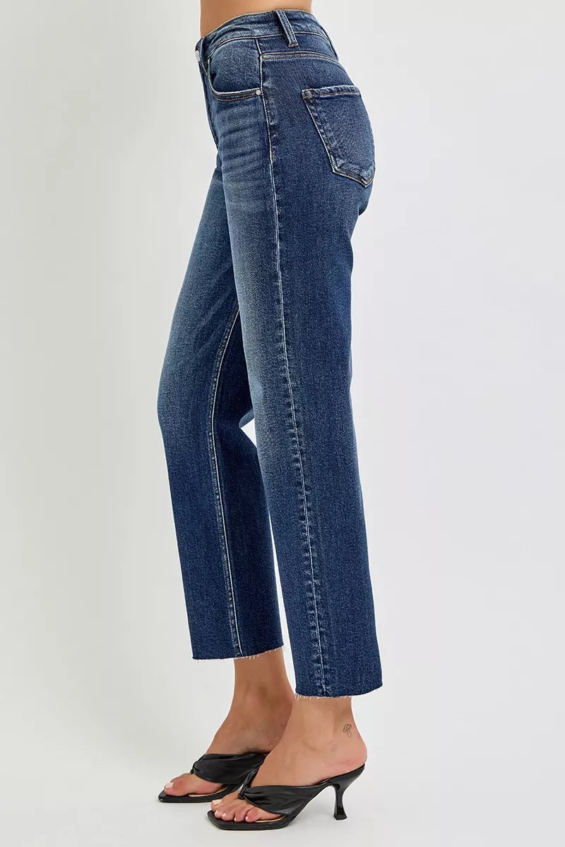Risen High Rise Slim Barrel Jeans