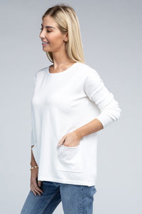 Lightweight & Carefree Front Pockets Sweater