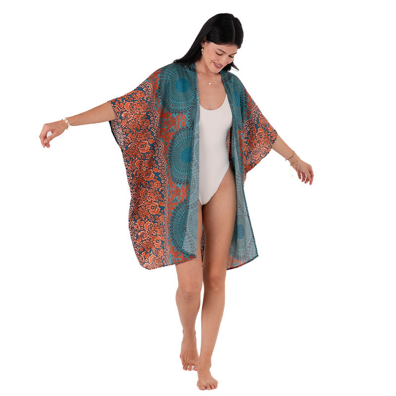 Lotus and Luna Lahaina Mandala Kimono