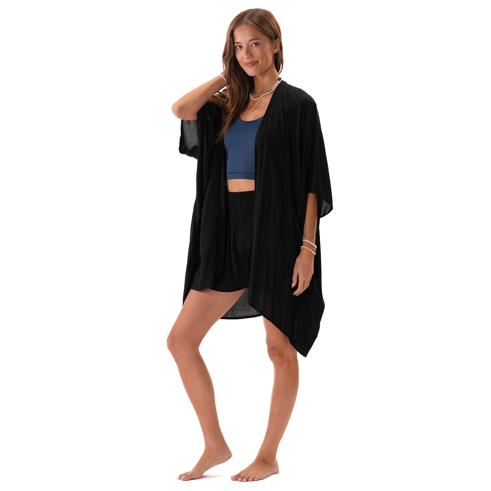 Lotus and Luna Black Kimono