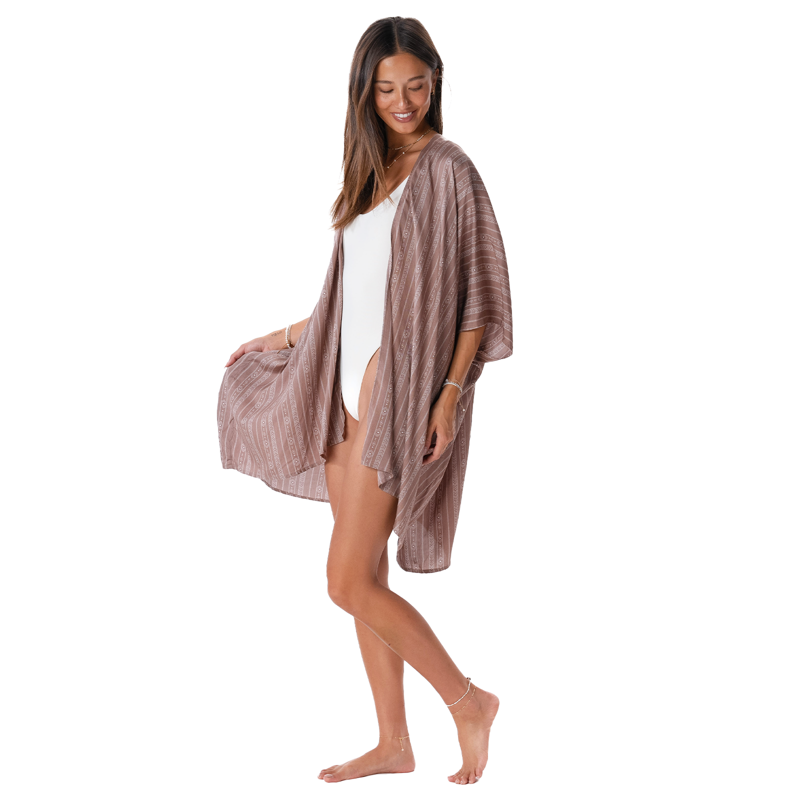 Lotus and Luna Yao Print Kimono