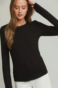 Umgee PULSEKNIT Crewneck Long Sleeve Top