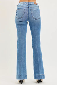 Risen Tummy Control Mid Rise Flare Jeans