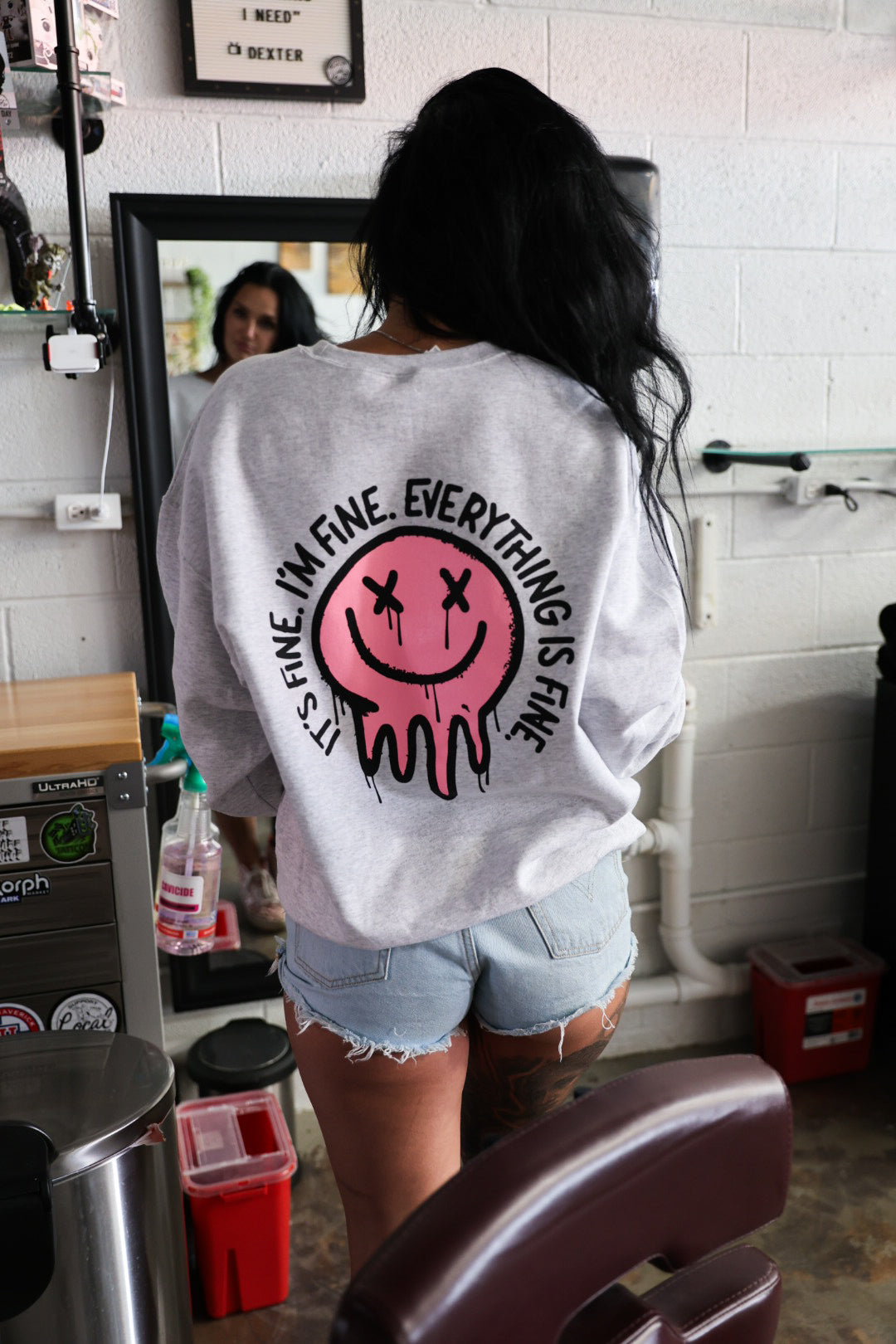 It's Fine, I'm Fine, Everything's Fine Graphic Sweatshirt