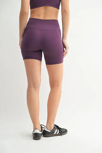 Mono B Venice Cloud Light Sculpt Biker Shorts - Merlot
