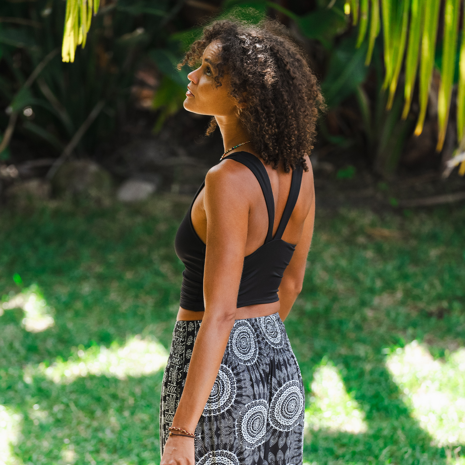 Lotus and Luna Onyx Black Vinyasa Tank 