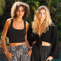 Lotus and Luna Onyx Black Vinyasa Tank 