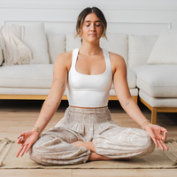 Lotus and Luna Pearl White Vinyasa Tank