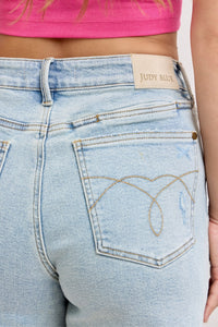 Judy Blue High Rise Rigid Magic Dad Shorts