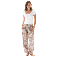 Lotus and Luna Pearl White Full Length Yin Scoop Neck Top