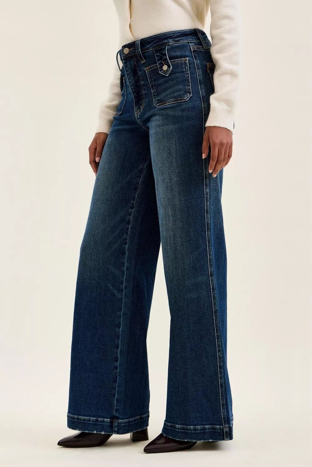 Judy Blue High Rise Lux Retro Wide Leg Jeans 881159
