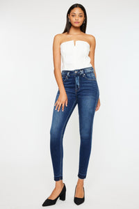 Kancan High Rise Dark Wash Ankle Skinny Jeans