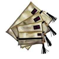 Makeup Junkie Bags Gold Serpent