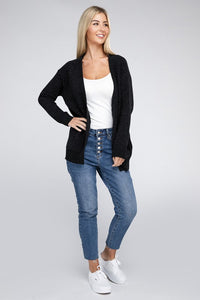 Mallory Melange Open Front Sweater Cardigan