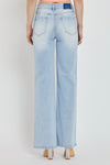 RISEN Mid Rise Wide Leg V Dipped Front Waist Jeans