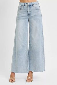 Risen High Rise Wide Leg Palazzo Jeans
