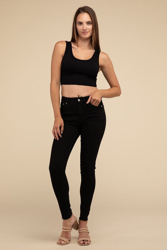 Scoop Ribbed Seamless Crop Top