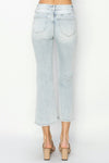 RISEN Mid Rise Cropped Flare Jeans