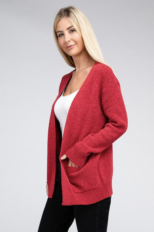 Mallory Melange Open Front Sweater Cardigan