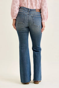 Judy Blue Mid Rise Vintage Wash Flare Jeans