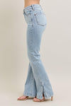 Judy Blue High Rise Vintage Wash Side Slit Bootcut Jeans