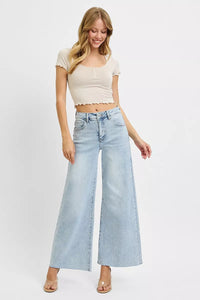 Risen High Rise Wide Leg Palazzo Jeans