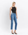 VERVET High Rise Ankle Straight Jeans