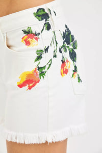 Risen High Rise Tummy Control Flower Printed Shorts