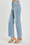 RISEN High Rise Relaxed Straight Jeans