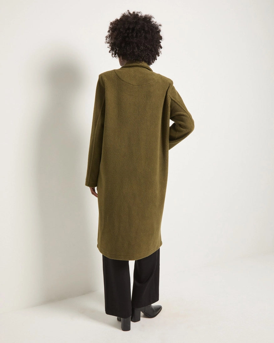 Seventy Eight and Sunny Samantha Sherpa Coat in Olive