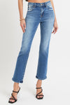 RISEN Mid Rise Ankle Straight Jeans