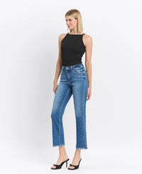 VERVET High Rise Ankle Straight Jeans