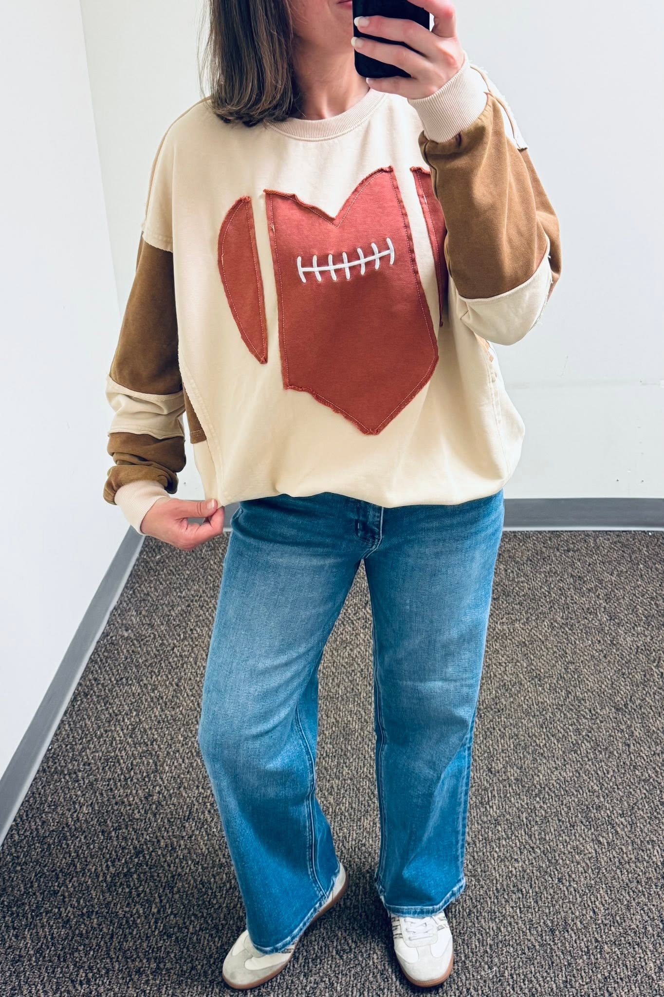 Easel Game Day Patch Washed Terry Pullover