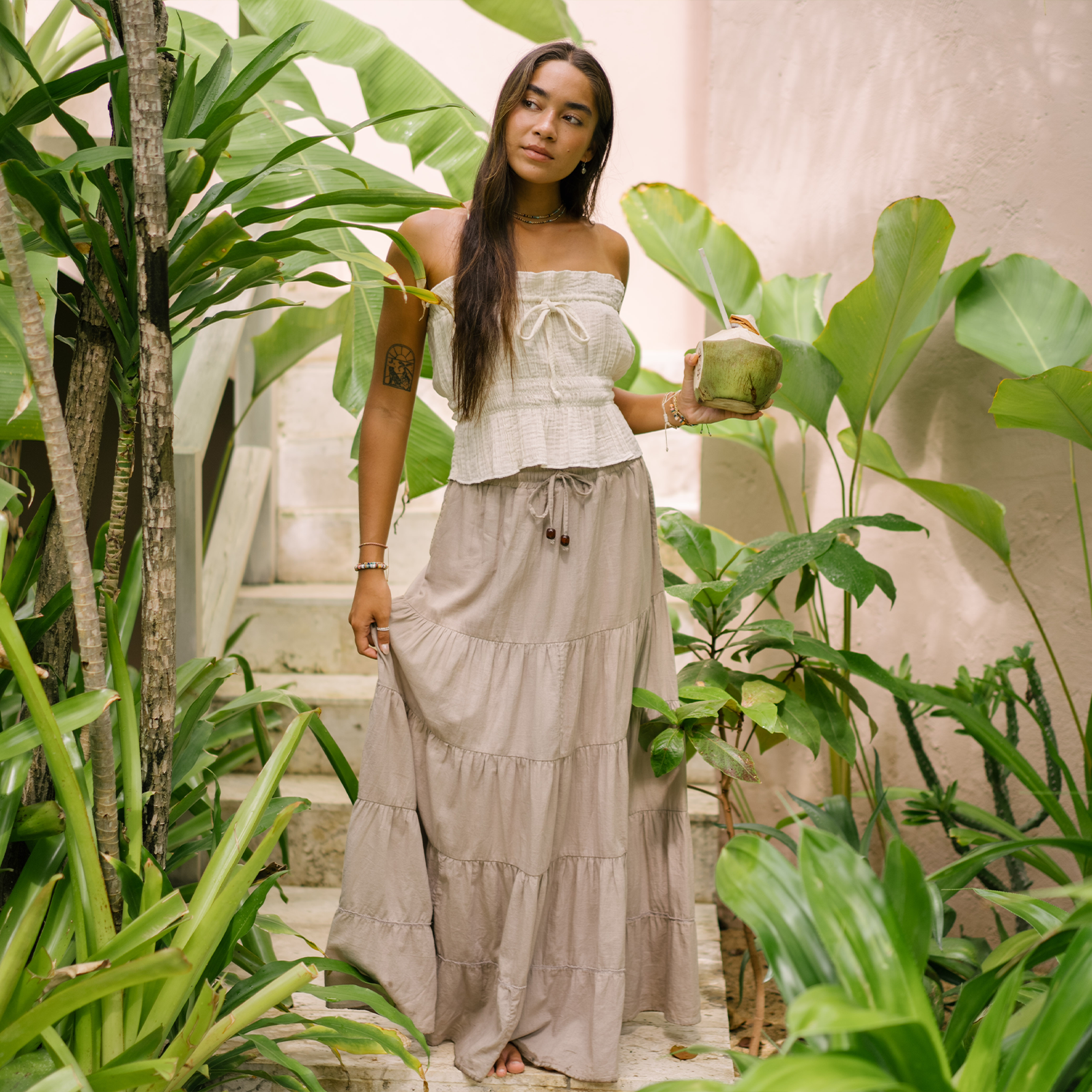 Lotus and Luna Stone Shipwrecked Maxi Skirt
