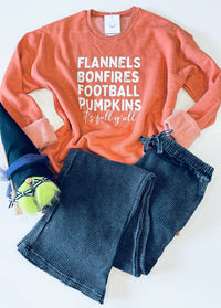 Flannels & Bonfires Graphic Fleece Sweatshirt