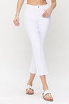 VERVET White Denim High Rise Crop Straight Jeans