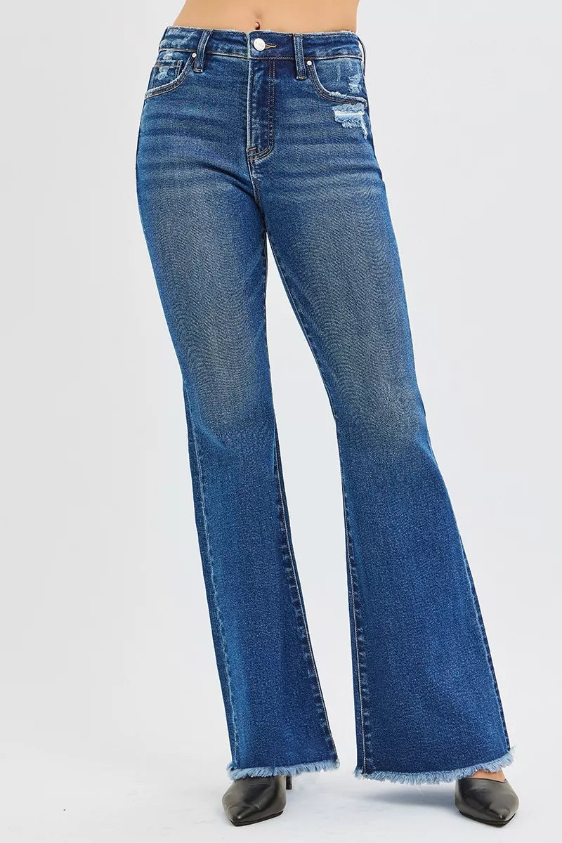 Risen High Rise Dark Wash Flare Jeans PF21477